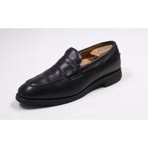 Allen Edmonds Breton Black Split Toe Penny Loafers Rubber Soles 10 D